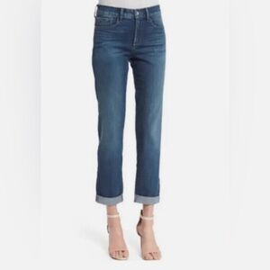 NYDJ Women's Blue Jeans- Sylvia relaxed boyfriend - cuffed
